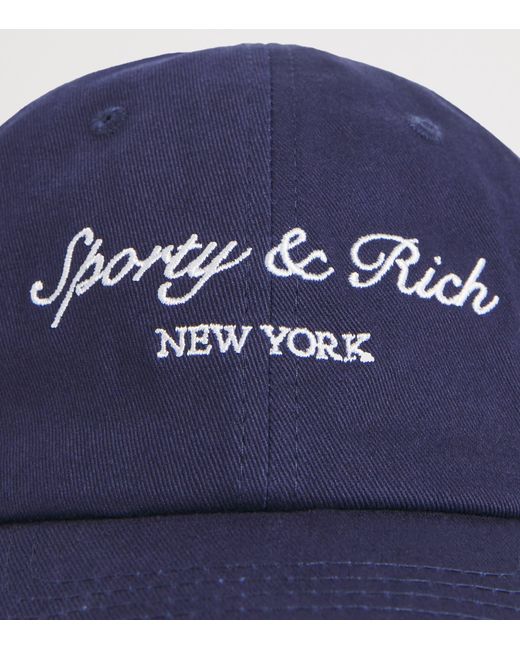 Sporty & Rich Blue Cotton Syracuse Baseball Cap