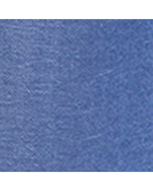 Weekend by Maxmara Blue Linen Fringe-Trim Scarf