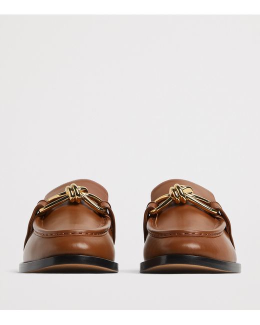 Bottega Veneta Brown Calfskin Astaire Loafers
