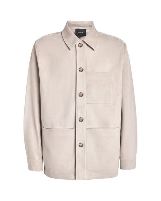 Vince Natural Suede Chore Jacket for men