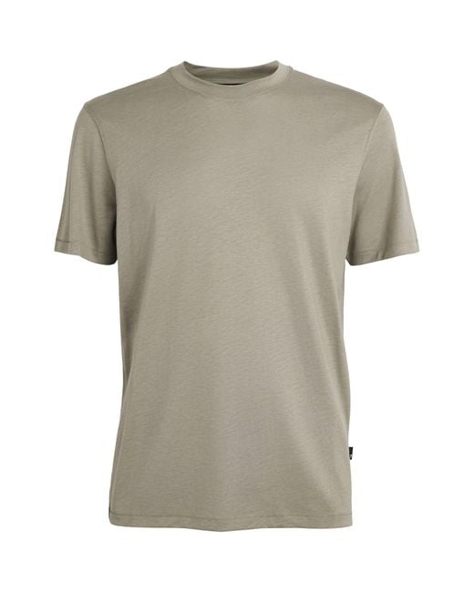7 For All Mankind Gray Crew-Neck T-Shirt for men