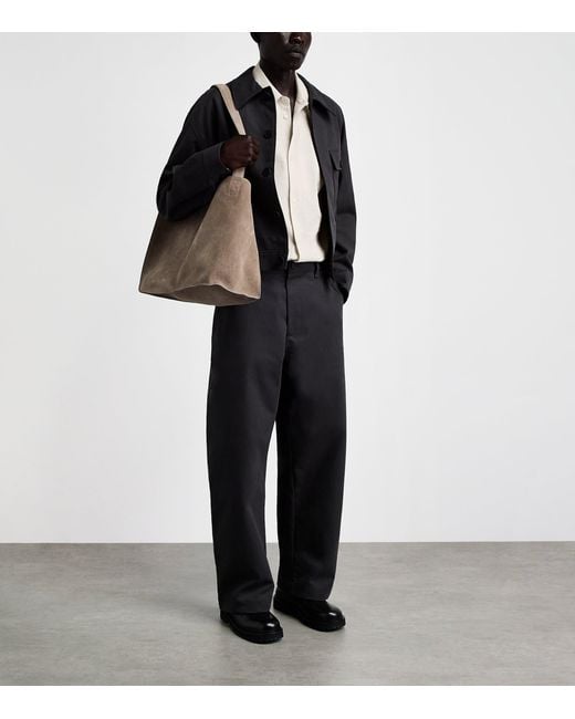 Studio Nicholson White Cotton-Linen Seersucker Stripe Shirt for men