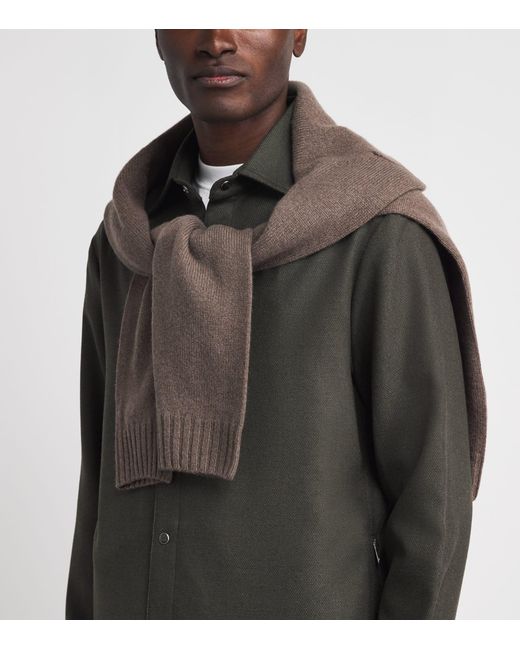 Marco Pescarolo Gray Virgin Wool-Cashmere Zenith Overshirt for men