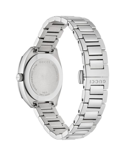 Gucci Metallic Stainless Steel And Diamond Gg2570 Watch 29mm