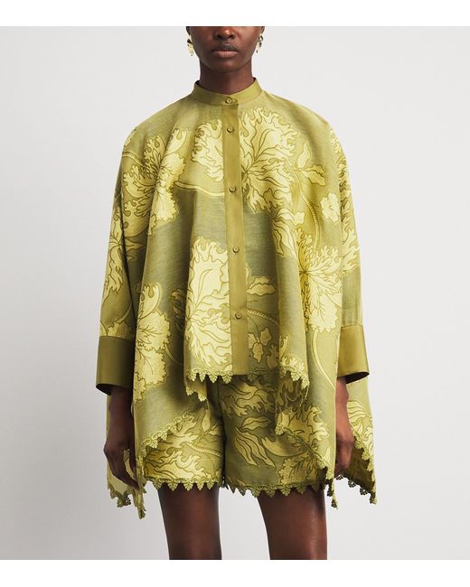 LaDoubleJ Yellow Cotton Jacquard Blouse