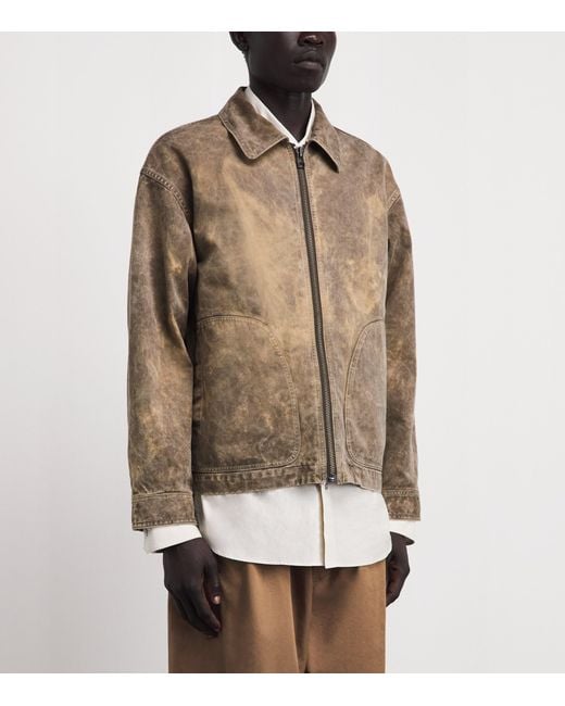 IM MEN Brown Cotton Elements Jacket for men