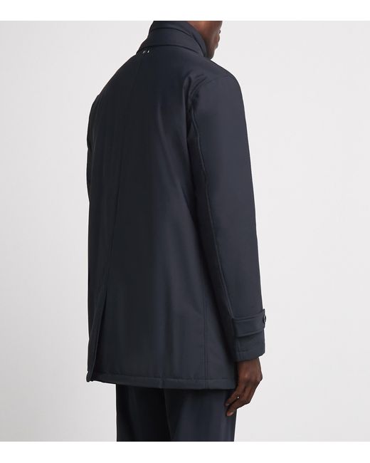 Herno Blue Washington Raincoat for men