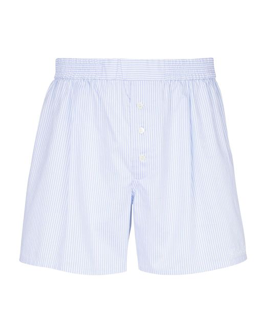 Balmain Blue Signature Boxer-style Shorts for men