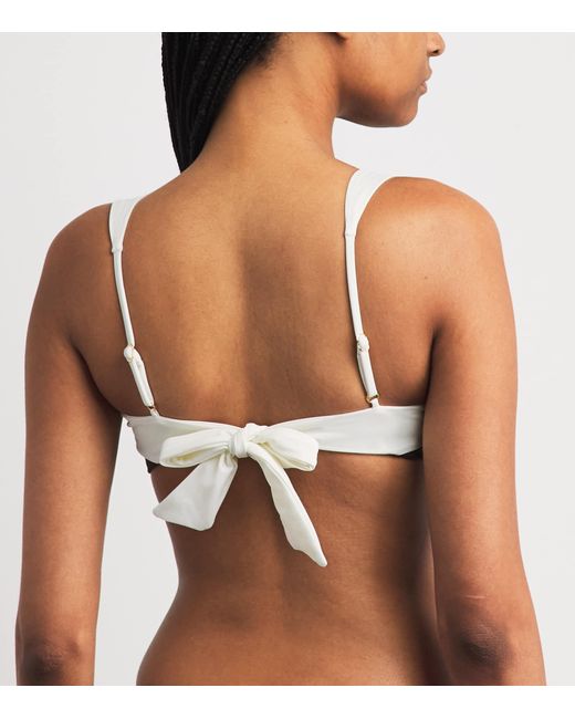 Away That Day Gray Square-Neck Grenada Bikini Top
