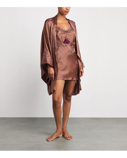 Torlowei Brown Silk Tokoni Short Kimono