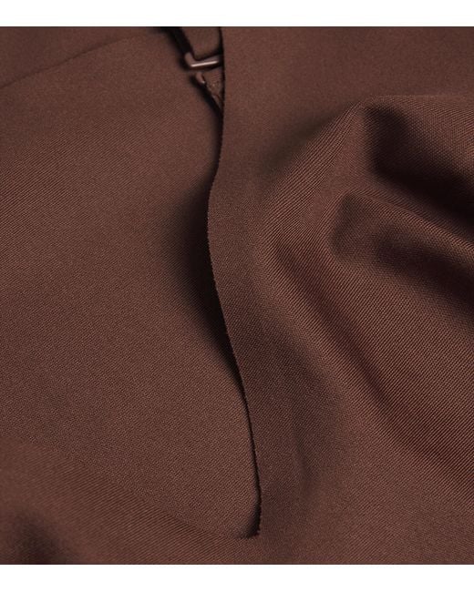 Skims Brown Plunge Thong Bodysuit
