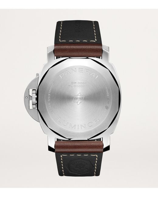 Panerai Gray Stainless Steel Luminor Watch for men