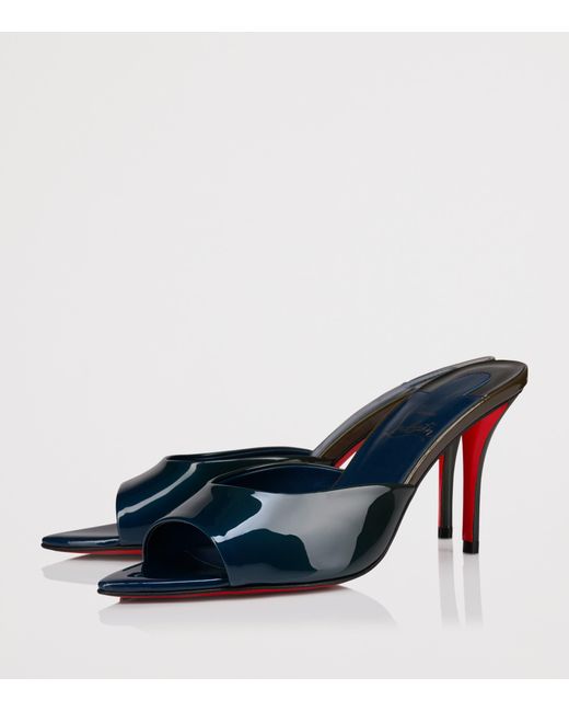 Christian Louboutin Blue Miss Z Patent Leather Mules 80