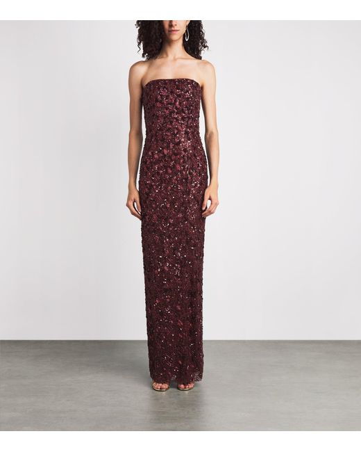 Jenny Packham Red Embellished Sirocco Gown And Cape