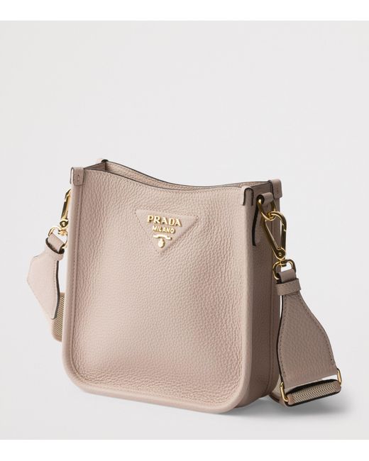 Prada Gray Mini Leather Shoulder Bag
