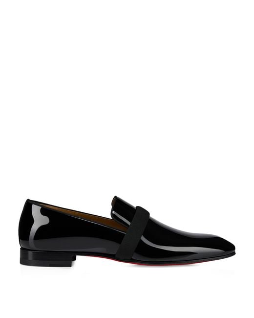 Christian Louboutin Black Dandydeco Patent Leather Loafers for men