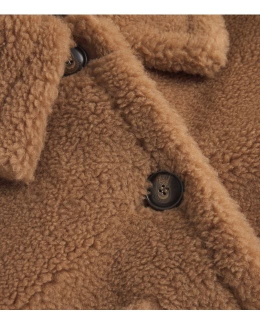 Max Mara Brown Wool-Silk Cape Coat