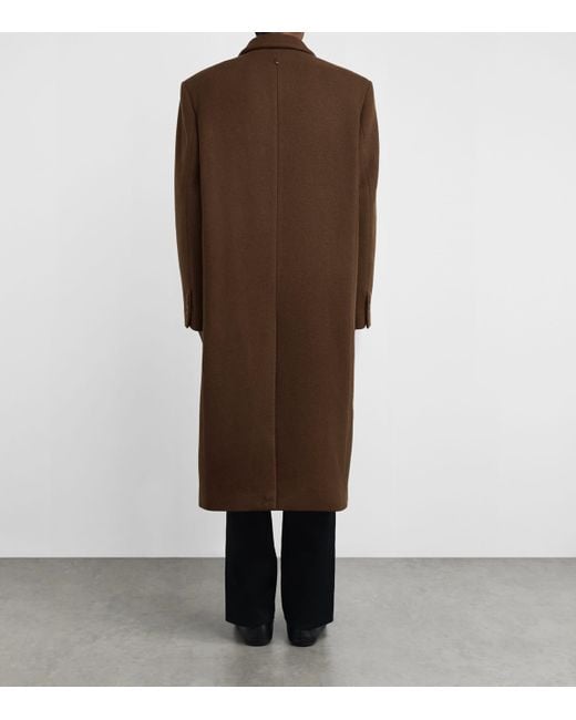 LE17SEPTEMBRE Brown Wool-Blend Double-Breasted Coat for men