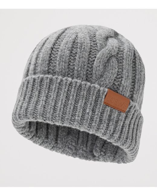 Loewe Gray Wool Beanie