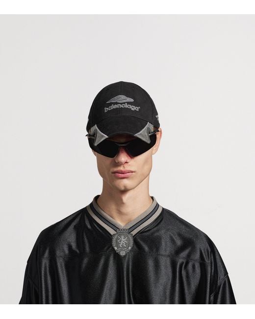 Balenciaga Black Logo Football Cap for men