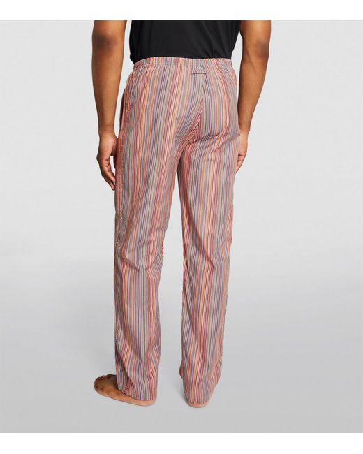 Paul Smith Pink Cotton Signature Stripe Pyjama Trousers for men