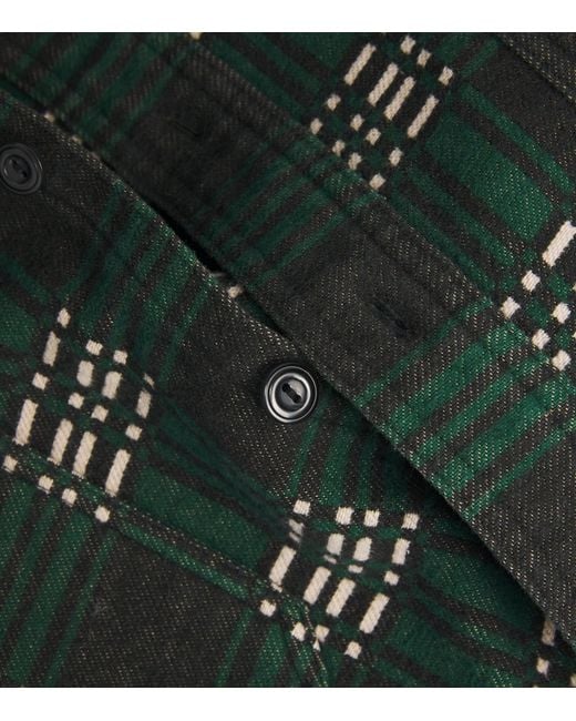 Polo Ralph Lauren Green Cotton Check Flannel Overshirt for men