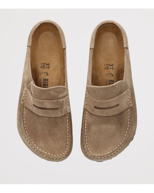 Birkenstock Brown Suede Naples Wrapped Clogs