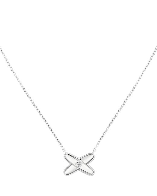 Chaumet Metallic And Diamond Jeux De Liens Pendant Necklace