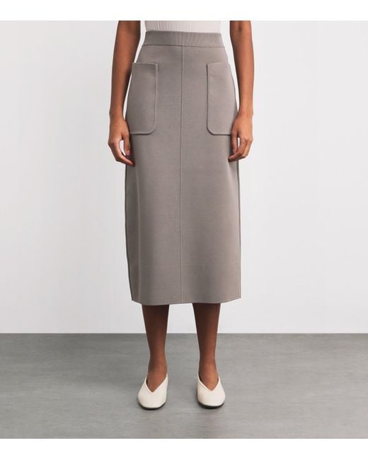 Joseph Gray Milano-Knit Midi Skirt