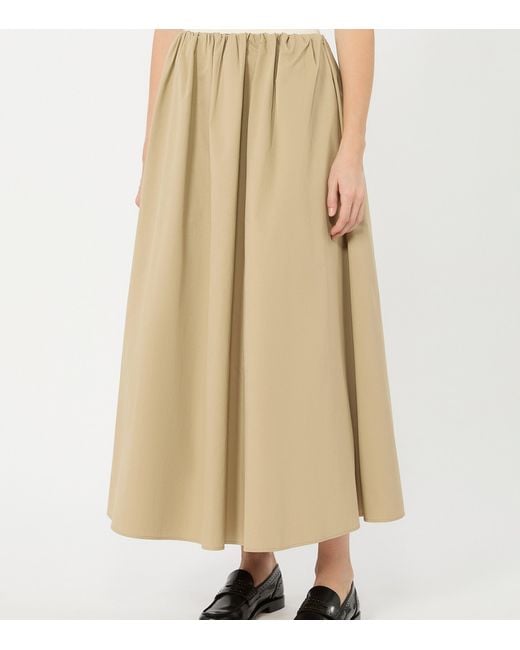 Weekend by Maxmara Natural Cotton A-Line Skirt
