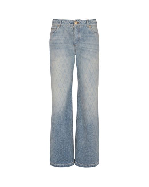 Balmain Blue Diamond Straight Jeans