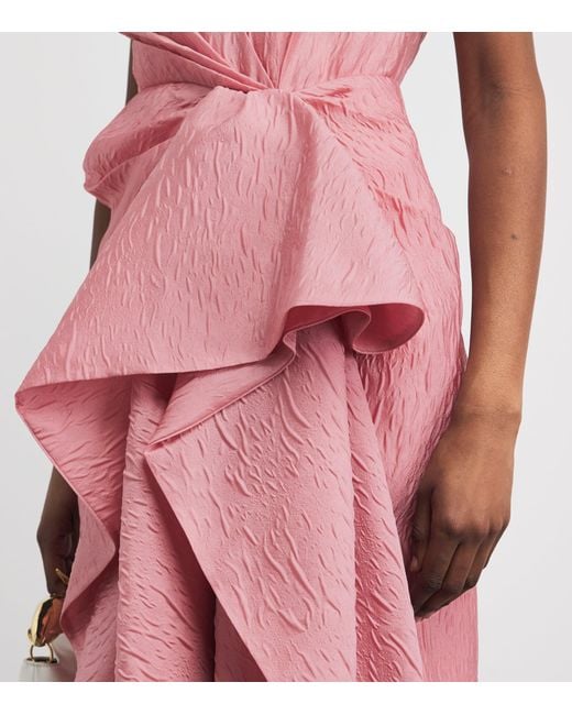 Roksanda Pink Cloqué Esra Midi Dress