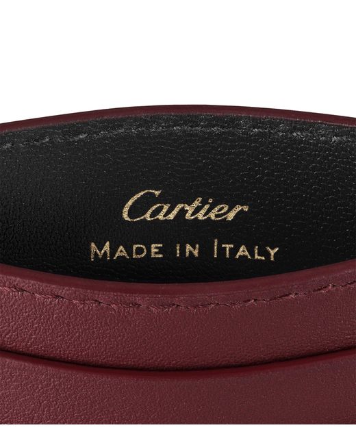 Cartier Purple Leather Diabolo De Card Holder