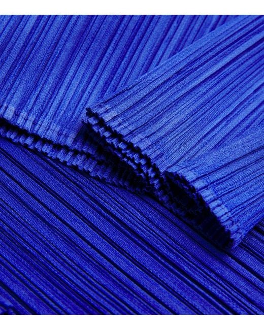 Pleats Please Issey Miyake Blue Monthly Colors July Midi Dress