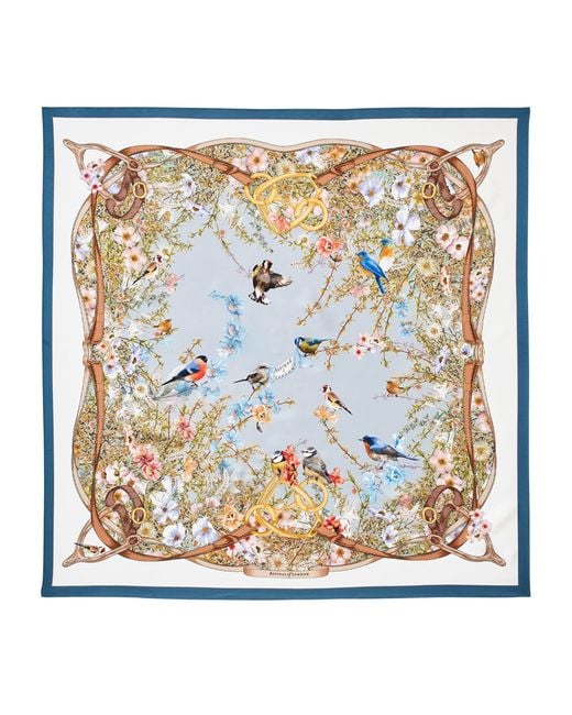 Aspinal Metallic Silk Edwardian Garden Scarf