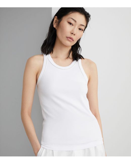 Long white tank store top dress