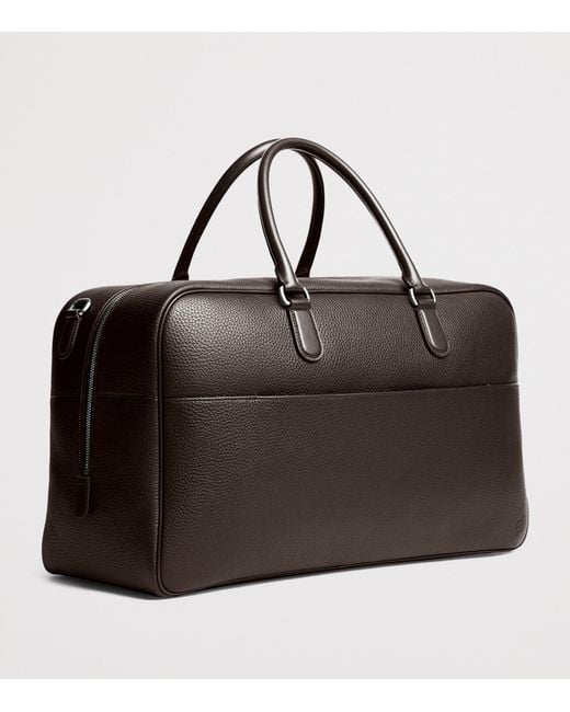 Carl Friedrik Black Leather Granville Duffle Bag