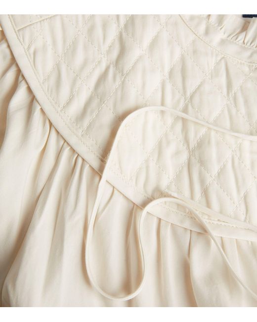 Polo Ralph Lauren White Short-sleeve Gathered Elia Midi Dress