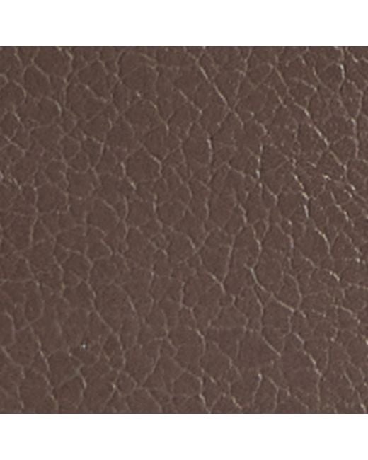 AMI Brown Grained Leather Paris Card Holder for men