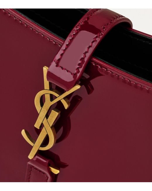 Saint Laurent Red Mini Patent Leather Le 5 À 7 Shoulder Bag