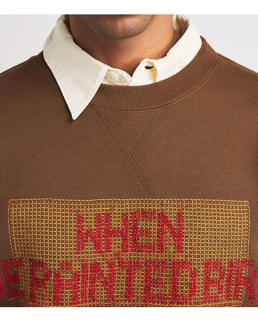J.W. Anderson Brown X Patrick Carroll Painted Birds Sweatshirt for men
