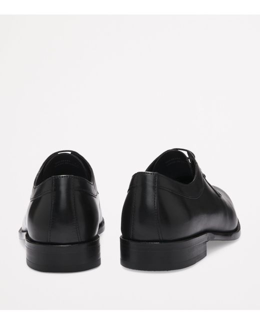 Boss Black Leather Derby Shoes for men