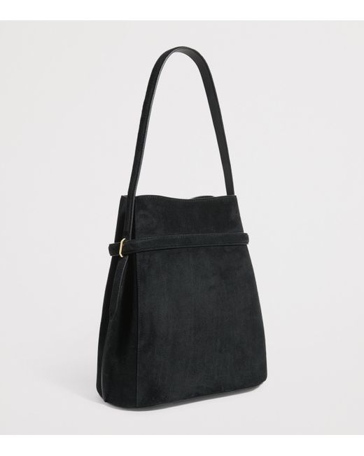 Totême Black Suede Bucket Shoulder Bag