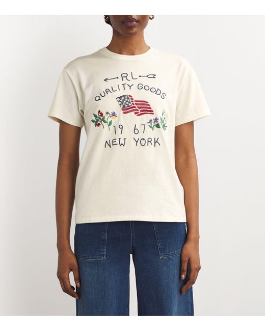 Polo Ralph Lauren White Embroidered 1967 T-shirt