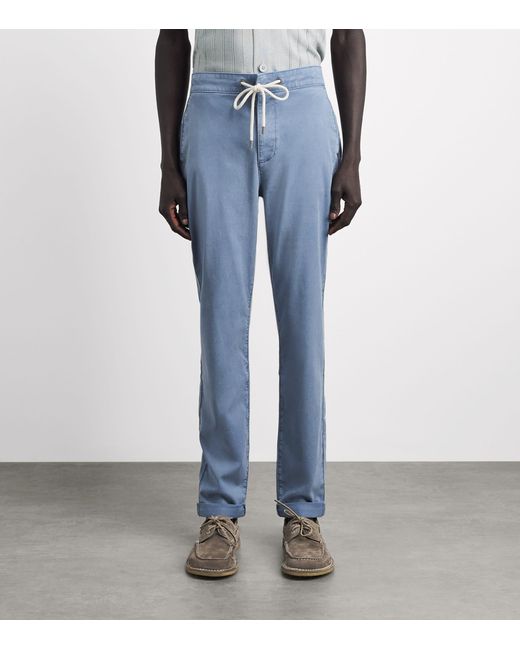 PAIGE Blue Drawstring Fraser Chinos for men
