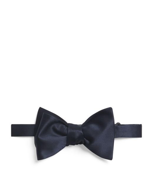 Brioni Blue Silk Bow Tie for men