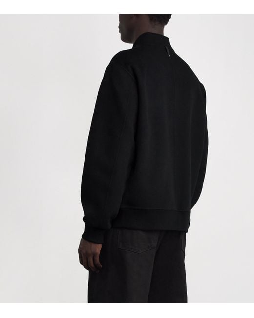 Mackage Black Wool Emilio-W Bomber Jacket for men