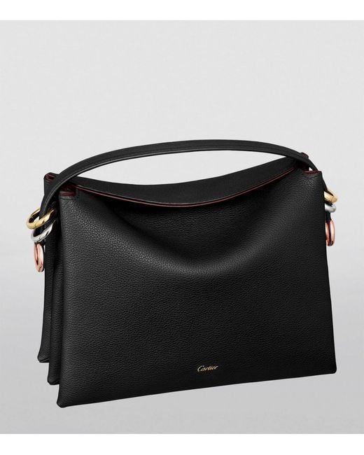 Cartier Black Calfskin Trinity Shoulder Bag