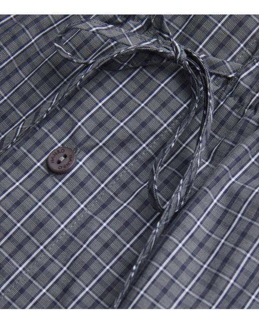 Hanro Blue Cotton Night & Day Shorts for men