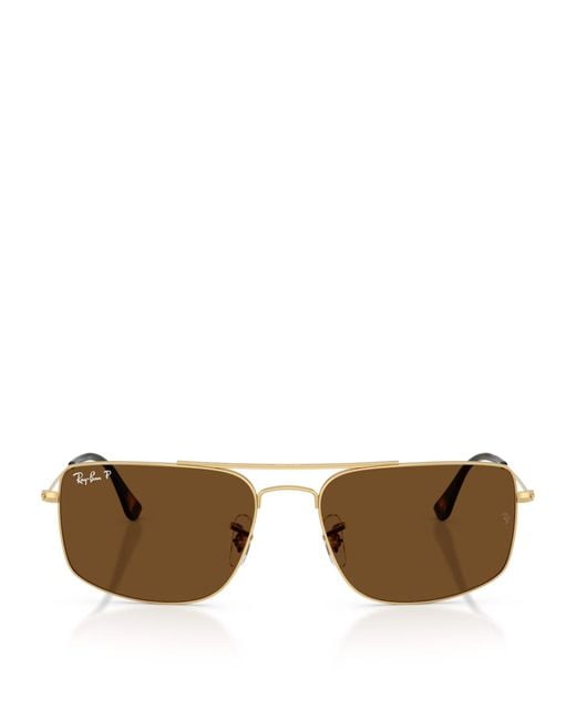 Ray-Ban Metallic Square Explorer Iii Sunglasses